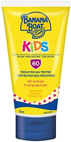 Banana Boat Kids Tear Free Sunscreen Lotion, SPF 60, Travel Size, 90mL