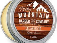 Beard Balm - Rocky Mountain Barber - 100% Natural - Premium Wax Blend with Cedarwood Scent, Nutrient Rich Bees Wax, Jojoba, Tea Tree, Coconut Oil