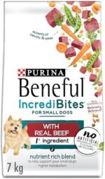 Beneful IncrediBites Dry Dog Food for Small Dogs, Real Beef - 7 kg Bag