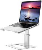 Besign LSX3 Aluminum Laptop Stand, Ergonomic Adjustable Notebook Stand, Riser Holder Computer Stand Compatible with Air, Pro, Dell, HP, Lenovo More 10-15.6" Laptops (Silver)