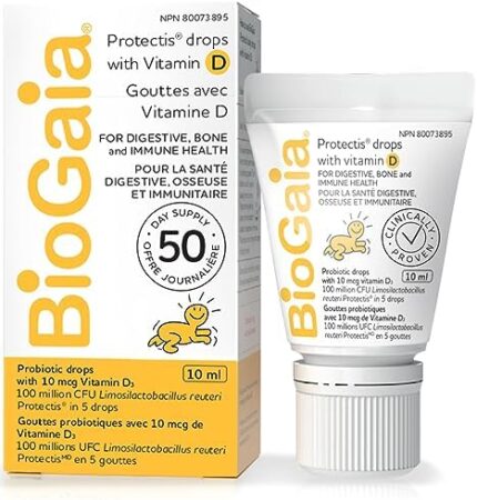 BioGaia Probiotic Drops with 400IU of Vit.D | 10mL BioGaia Immune & Gut Health | 50 Day Supply | Promotes The Development of Healthy Immune & Digestive Systems in Infants, Babies & Toddlers