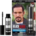 Blackbeard for Men Formula X Instant Mustache, Beard, Eyebrow and Sideburns Color - Fast, Easy, Men’s Grooming, Beard Dye Alternative, Black, 1 Pack