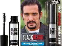 Blackbeard for Men Formula X Instant Mustache, Beard, Eyebrow and Sideburns Color - Fast, Easy, Men’s Grooming, Beard Dye Alternative, Black, 1 Pack