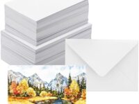 Blank Note Cards and Envelopes 5x7" NOT FOLDED, Heavyweight White Cardstock with Envelopes for Invitations Card Making Supplies and Office Stationery Cards with Envelopes