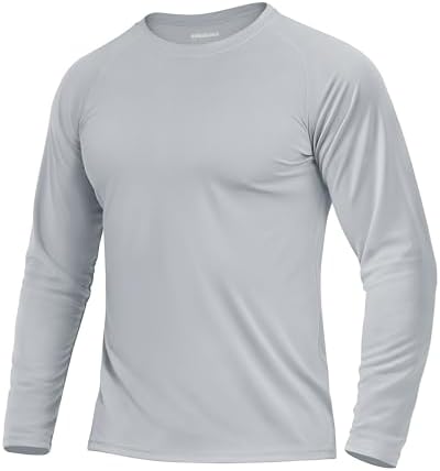 Boladeci Men's Rash Guard UPF 50+ Sun Protection Clothing Long Sleeve T-Shirts for Men Quick Dry SPF UV Swim Tees Shirts