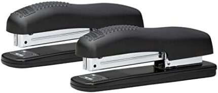 Bostitch Office Ergonomic 20 Sheet Desktop Stapler, Black, 2-Pack