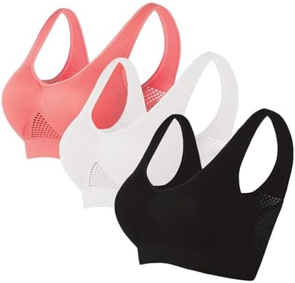 Breathable Cool Liftup Air Bra, 2024 New Large Size Air Bra Breathable and Comfortable Mesh Sports Bra for Women No Underwire