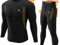 CL convallaria Thermal Underwear for Men Long Johns Hunting Gear Fleece Lined Base Layer Set for Cold Weather XS-4XL