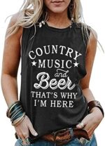 COLORFUL BLING Country Music Tank Tops Women Western Howdy Tees Vest Cowgirl Vacation Sleeveless Tops Concert Outfits