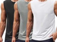 COOFANDY Mens Workout Tank Tops Pack UPF 50+ Quick Dry Sleeveless Swim Shirt Gym Muscle Athletic Summer Beach T Shirts