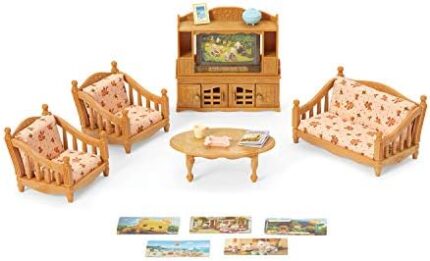 Calico Critters Comfy Living Room Set, Dollhouse Furniture and Accessories