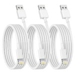 Charger Cable USB to L Cable Charger Cord【MFi Certified】3 Pack 6ft USB A Charging Cables Compatible with iPhone 14 13 12 11 Xs Max XR 8 7 6s Plus, Pad Mini Air, iPod, Airpods