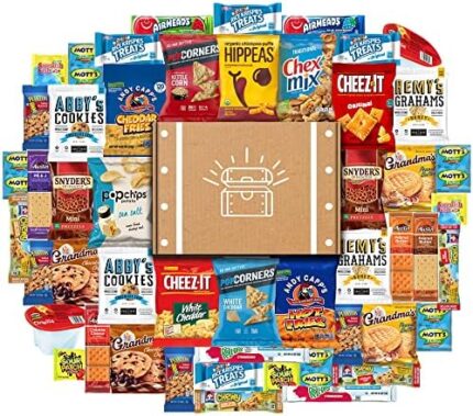 Cookies, Chips & Candies Ultimate Snacks Care Package Bulk Variety Pack Bundle Sampler (50 Count)