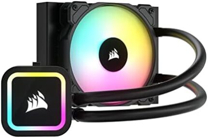 Corsair H60x RGB Elite Liquid CPU Cooler - 16 Dynamic RGB LEDs - SP120 RGB Elite Series PWM Fan with AirGuide Technology - Intel® LGA 1700, 1200, 115X, 2066, AMD® AM5/AM4 Sockets - Black