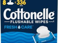 Cottonelle Fresh Care Flushable Wet Wipes, Adult Wet Wipes, 8 Flip-Top Packs, 42 Wipes per Pack (336 Total Flushable Wipes)