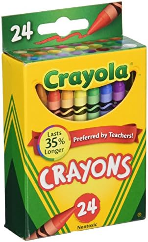 Crayola Box of Crayons Non-Toxic Color Coloring School Supplies, 24 Count, 3 Pack (52-0024-3)