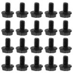 Create idea 100Pcs Toothed Hex 6/32 Screws Motherboard Mounting Screws 6/32 Hard Drive PC Case Screws Plated Steel Accessories for Computer Black