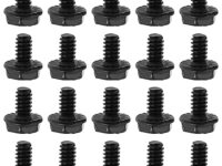 Create idea 100Pcs Toothed Hex 6/32 Screws Motherboard Mounting Screws 6/32 Hard Drive PC Case Screws Plated Steel Accessories for Computer Black