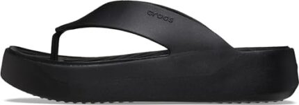 Crocs womens Getaway Platform Flip Flops, Wedge Sandals for Women Getaway Platform Flip Black