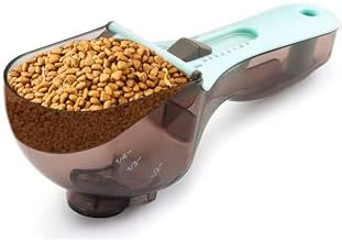 Culacos Dog Food Scoop - Pet Measuring Cup Adjustable 1/2 Cup 1/3 Cup 1/4 Cup/1~4 Oz/30~130Ml