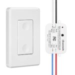 DEWENWILS Wireless Light Switch and Receiver Kit, No in-Wall Wiring Required,Remote Control Wall Switch Lighting Fixture for Ceiling Lights, Fans, Lamps, 100 Ft RF Range, Programmable