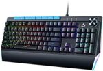 DSF Mechanical Keyboard with Rainbow Backlit & RGB LED Side Light Blue Switches 112keys Volume Control Button,RGB Lighting Programmable Macros Gaming for PC Gamer Computer Desktop (Black), KM-G17