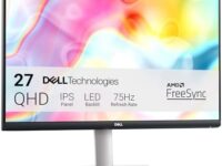 Dell S2722DC Monitor - 27-inch WQHD (2560x1440) 75Hz 4Ms Display, AMD FreeSync, Built in Speaker, USB Type-C/USB 3.2 Gen 1/HDMI Connectivity, Height/Pivot/Swivel/Tilt Adjustability - Platinum Silver