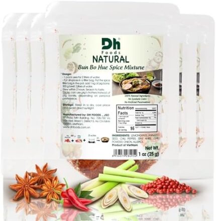 Dh Foods Bun Bo Hue Spice Packet | Hue Beef soup seasoning | Comes with spice filter bag | 6 packs