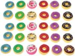 Donuts Erasers, 30pcs Food Erasers Lovely Cake Dessert Puzzle Erasers Toys Rubbers Pencil Erasers for Classroom Rewards Games Prizes Carnivals School Supply Random Style