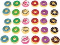 Donuts Erasers, 30pcs Food Erasers Lovely Cake Dessert Puzzle Erasers Toys Rubbers Pencil Erasers for Classroom Rewards Games Prizes Carnivals School Supply Random Style