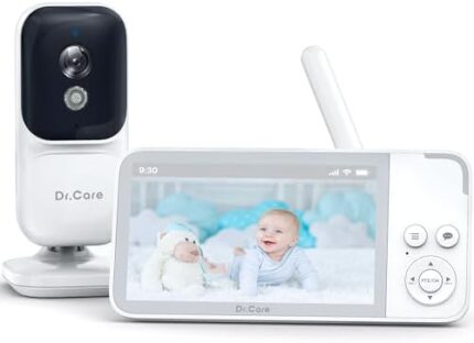 Dr.Care NeoView Video Baby Monitor -3.5” Screen, 2-Way Audio, Video Loop Recording, Night Vision, Real-Time/VOX Monitoring, Temperature Sensor, Lullabies, No Wi-Fi (Supports Up to 128GB)