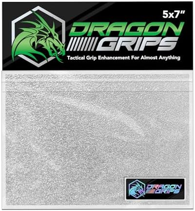 Dragon Grips 5x7 Clear Grip Tape Decal Stickers for iPhone Tablet Mouse Computer Textured Silicone Rubber Traction Grip Adhesive Great for Gaming Mouse Controllers and RC Vehicle Controls (Clear)