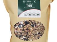 Dry soup mix, 2.5 kg (5.5 lb), Excellent for making soups on the stovetop, in a slow cooker or pressure cooker, Chickpeas, Black beans, Green lentils, Red lentils, Great northern beans, Cranberry/Romano beans, Non-GMO, Product of Canada