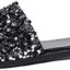 EETTARO Women's Glitter Shiny Slide Sandals Sparkle Fancy Flat Slippers Slip-on Jeweled Shoes