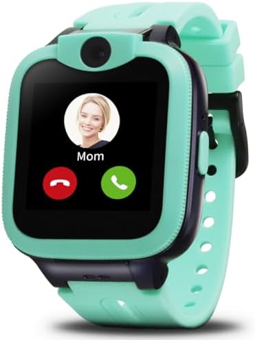 Easyfone Trackino KW2 4G Watch Phone for Children | Phone Watch & GPS Tracker Watch | Calling & Voice Message Chat, Camera, School Mode, Pedometer | SOS Functions | Kids Phone Alternative (Green)