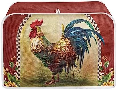 Eheartsgir 2 Slice Toaster Cover Sunflower Rooster Kitchen Small Appliance Cover Toaster Bread Maker Dust-proof Cover Home Decoration