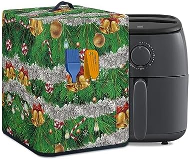 Eheartsgir Christmas Bells Electric Air Fryer Rice Cooker Appliance Cover Dust Proof Cover Pressure Cooker and Crock Pot Cover for Christmas Kitchen Home Decor