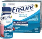 Ensure Regular, Nutritional Supplement Shake, Nutrition To Stay Active And Energetic, Strawberry, 6 x 235-mL Bottles