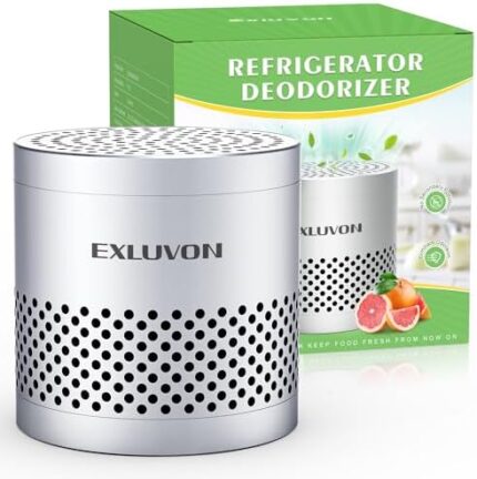 Exluvon Fridge Deodorizer Odor Eliminator, Refrigerator Deodorizer Kitchen Gadgets,White Silver