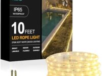 FOEERS LED Rope Lights,10FT Tube Lights with Plug in,Rope Lights Indoor for Bedroom Kitchen Deck Christmas Decoration(Warm White,2800K-3000K)