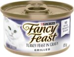 Fancy Feast Grilled Wet Cat Food, Turkey Feast in Gravy - 85 g Can (24 Pack)