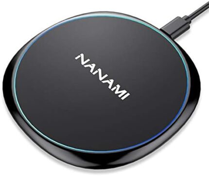 Fast Wireless Charger, NANAMI 15W Max Qi Charging Pad for iPhone 15 Pro Max/14 Plus/13/12 Mini/11/XR/XS/X/8, Fast Charge for Samsung Galaxy S24/S23/S22 Ultra/S21/S20 fe/S10/S9,Pixel 6, AirPods Pro/3