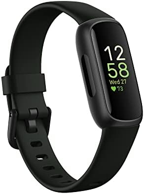 Fitbit Inspire 3 Health and Fitness Tracker with Stress Management, Workout Intensity, Sleep Tracking, 24/7 Heart Rate and More, Midnight Zen/black, One Size (S and L Bands Included)