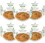 Food Earth - Vegetable Biryani Meal - Ready to Eat Indian Cuisine - Organic, Gluten-Free, GMO-Free - Healthy Microwavable Meals - Pre-packaged Indian Food - auro- Pack of 6