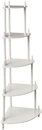 Frenchi Home Furnishing 5-Tier Corner Stand, White