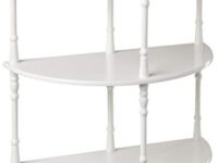 Frenchi Home Furnishing MW25-WH Multi-Tiered End Table, White