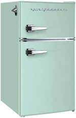 Frigidaire EFR840-MINT EFR840 Retro Mini Fridge with Freezer & Side Bottle Opener-Small 2 Door Refrigerator for Office Bar or College Dorm Room-3.2 Cu Ft, Mint