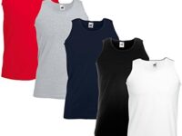 Fruit of the Loom Mens 5 Pack Of Athletic Vests Tank Top T Shirt