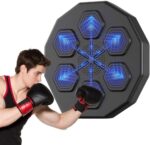 Fundrem Boxing Training Punching Pad Equipment,Electronic Music Boxing Machine， Wall Mounted Boxing Machine, Smart Boxing Target Workout Machine,Fun Gift