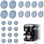 GINOYA Appliance Sliders for Kitchen，24pcs Adhesive Sliders for Espresso Machine, Coffee Makers, Air Fryer, Microwave, Bread Machine, Blenders, Aid Mixer and Other Heavy Kitchen Items (3 Sizes)